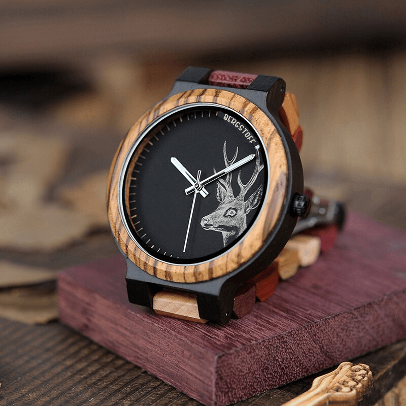 Herren Holzuhr Die Armbanduhr Aus Holz Edelstahl